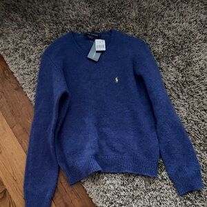 Polo by Ralph Lauren Blue teen big kids Crewneck Sweater Vintage NWT Sz XL